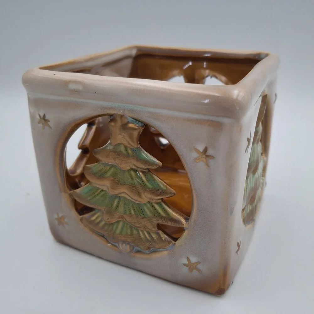 Luminessence Ceramic Votive‎ Candleholder Winter Christmas Tree 4
